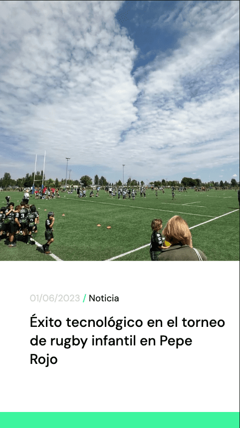 Exito tecnologico en el torneo de rugby infantil en Pepe Rojo